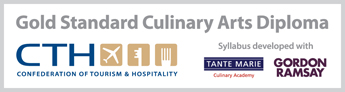 CTH, Tante Marie and Gordon Ramsay collaboration logo for CTH Level 4 Culinary Arts qualification