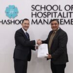 Simon Cleaver, CTH Director of Partnerships, pictured alongside Faisal Naeem Khan, Director of Hashoo School of Hospitality Management.